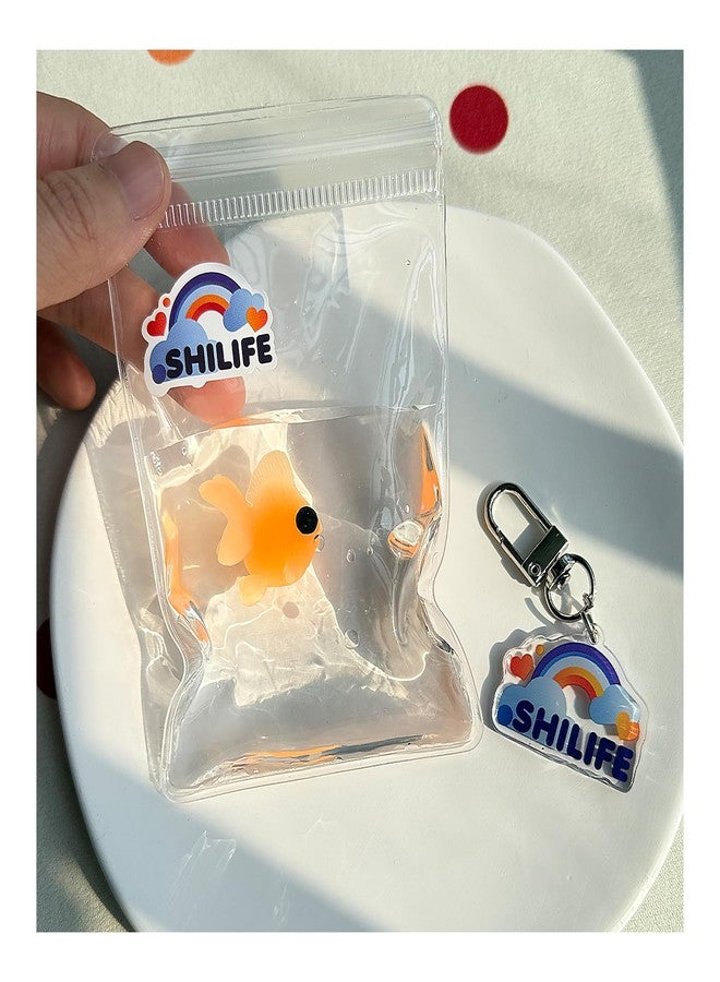 SHILIFE Taba Squishy,Squeeze Toys,Water Sensitive Fluid，Kawaii Squishies PVC Sensory Toys,Stress Relieving,Birthday&Christmas Gifts,Cute Things for scenecore, Sock Filling for Kids Teenage Adults (Fish) - Image 3